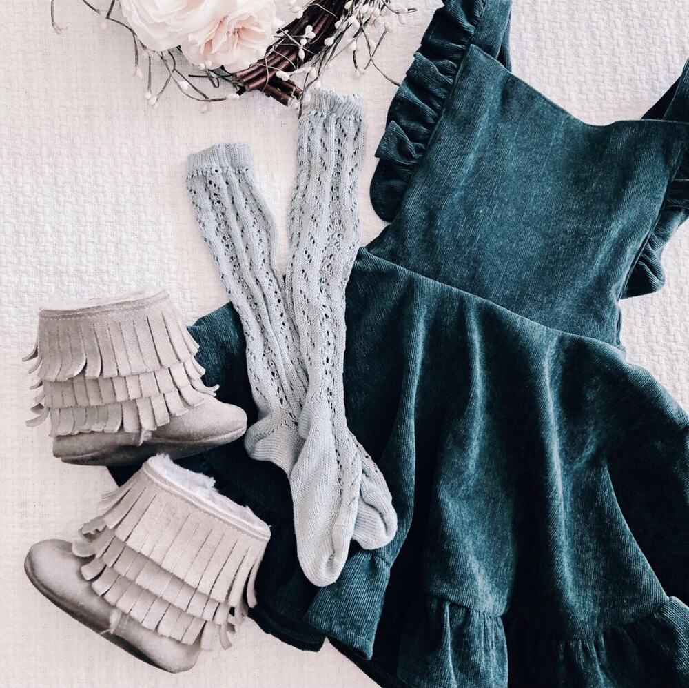 Handmade Small Shop Fur lined Moccasin Fringe Booties